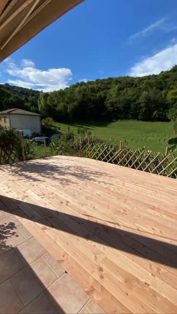 Terrasse en Pin Douglas réalisée à Cazères