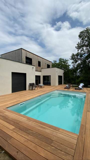 Terrasse en Bois exotique Cumaru réalisée à Muret